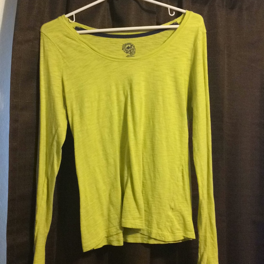 lime green/yellow long sleeve shirt